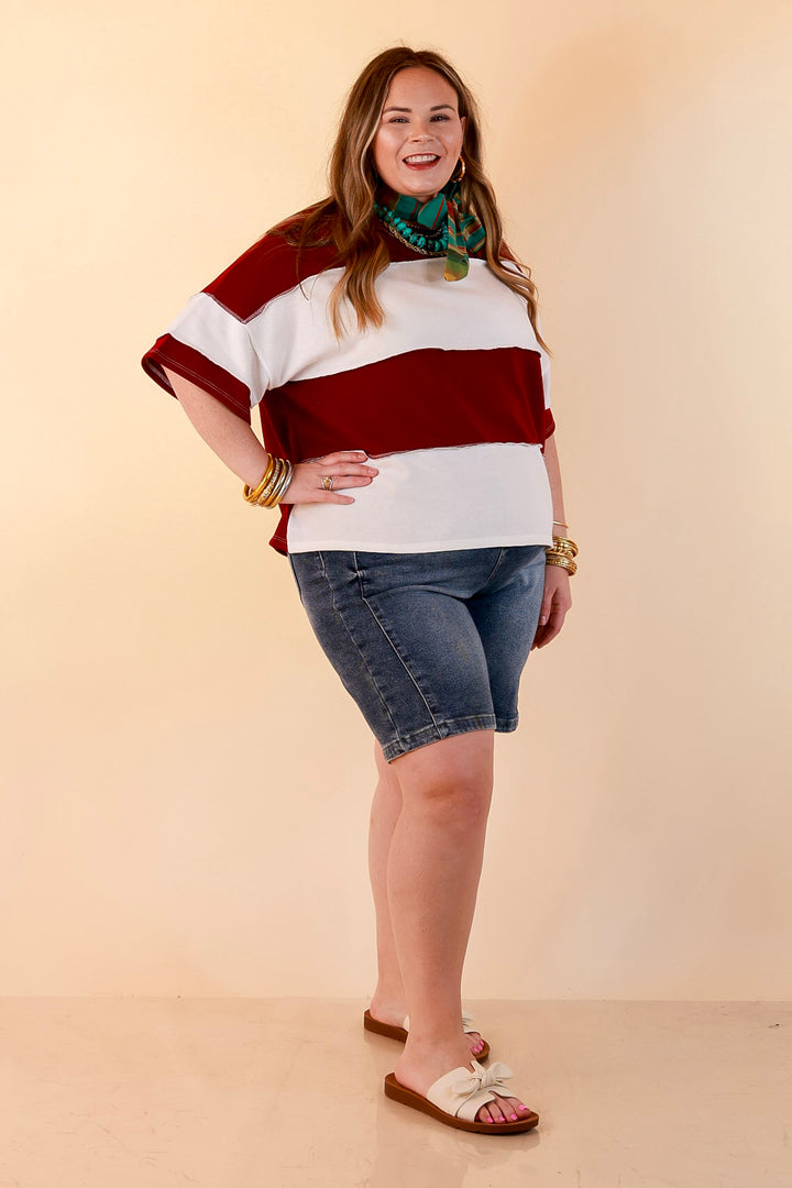 L&amp;B | Meet Me in Cheyenne Bermuda Denim Shorts in Medium Stone Wash