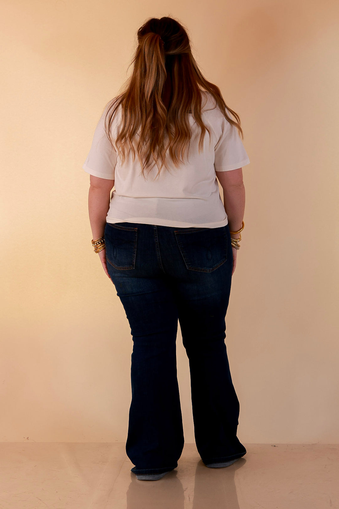 Judy Blue | Forever Flattering Tummy Control Charlotte Flare Jeans in Dark Modern Indigo Wash
