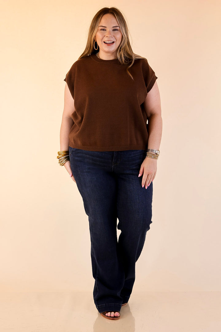 Judy Blue | Set the Standard Double Button Fly Wide Leg Trouser Jean in Dark Wash