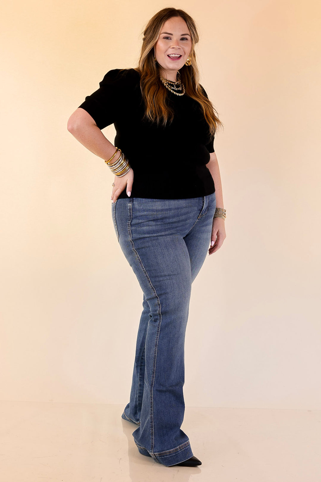 Judy Blue | Signature Style Tummy Control Trouser Jean in Medium Wash