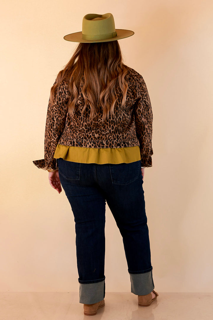 Judy Blue | The Go-To Layer Rigid Magic Classic Denim Jacket in Leopard Print