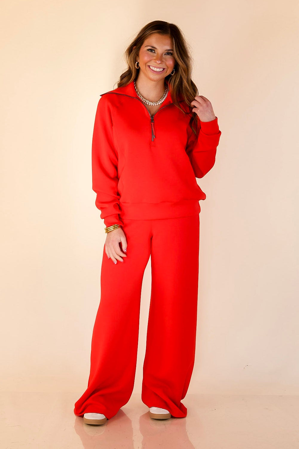 SPANX | AirEssentials Wide Leg Pant in Red