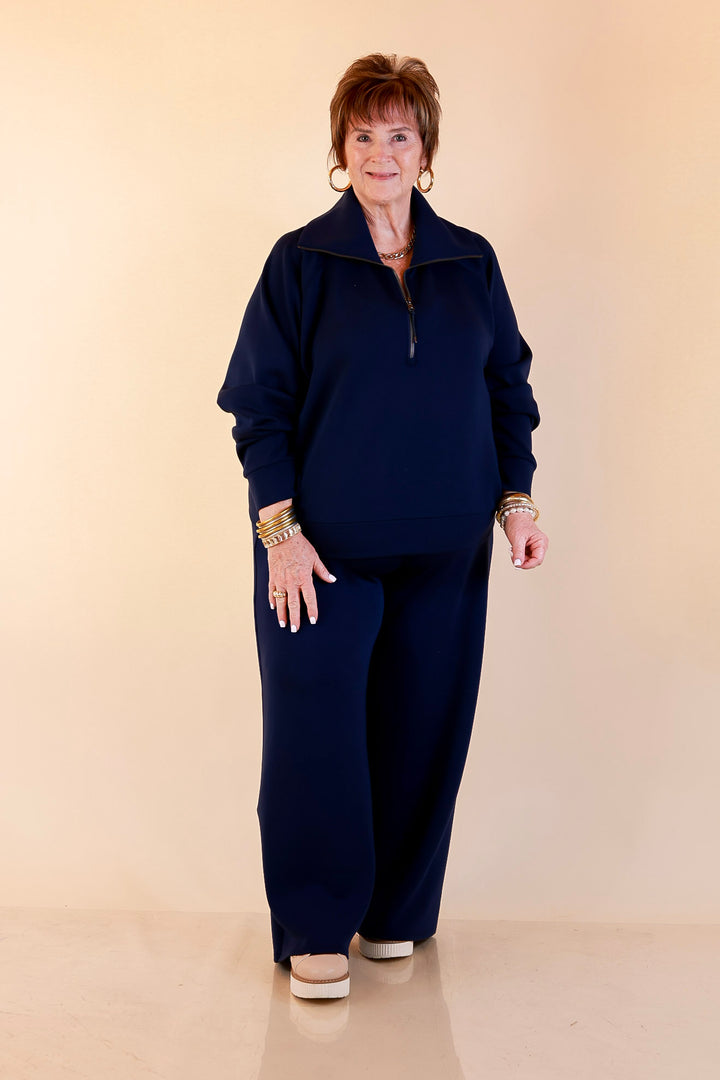 SPANX | AirEssentials Half Zip in Timeless Navy