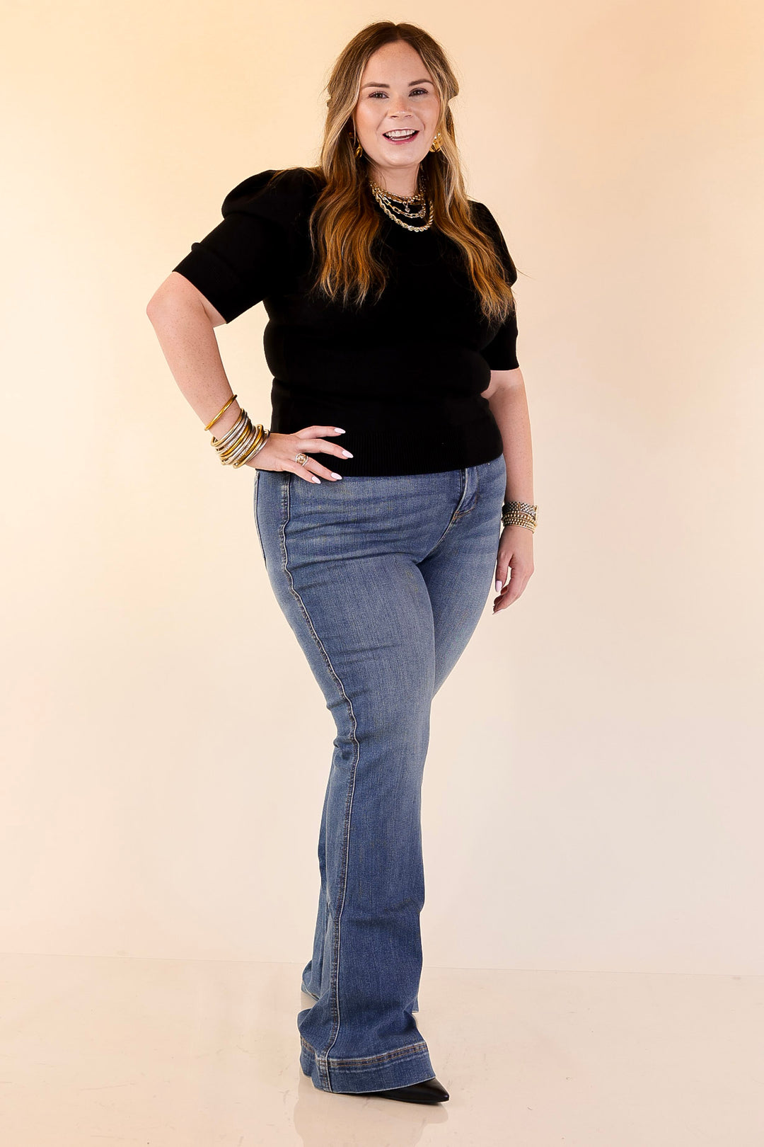 Judy Blue | Signature Style Tummy Control Trouser Jean in Medium Wash