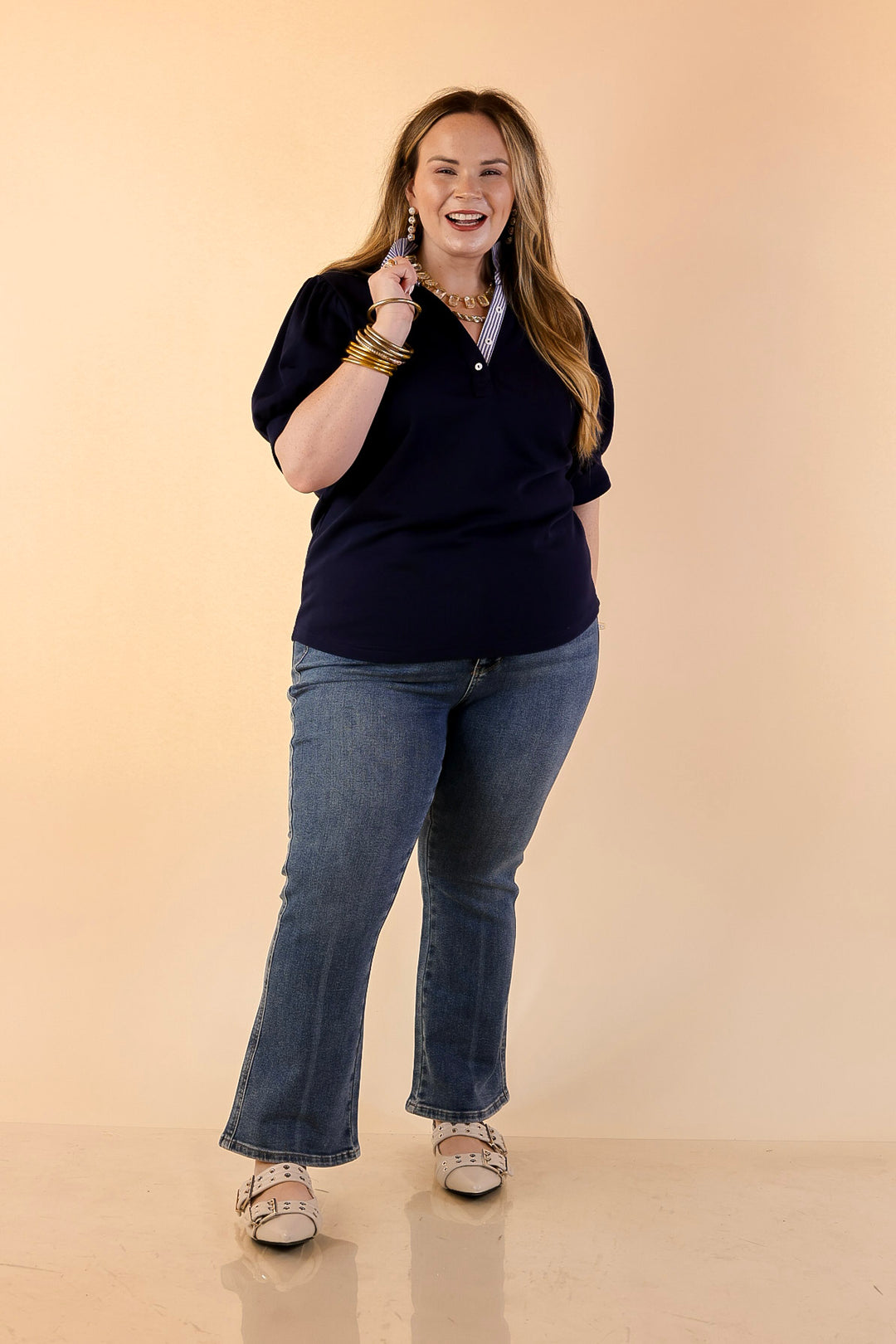 Judy Blue | Simply Flawless Tummy Control Cropped Kick Flare Jean in Medium Wash