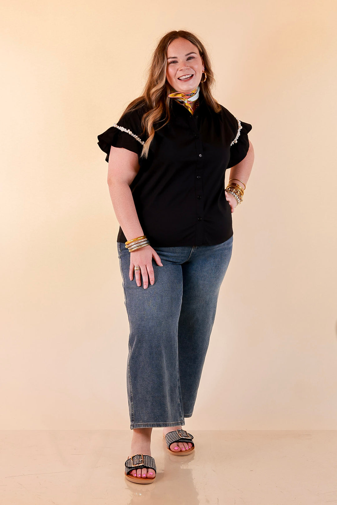 Judy Blue | Everyday Icon Cropped Wide Leg Denim Jeans in Medium Wash