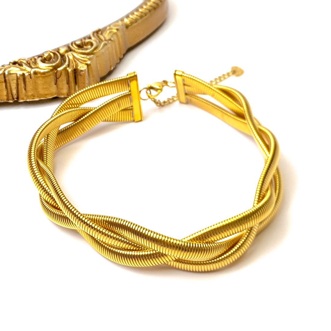 Bracha | She's The Moment Necklace in Gold Tone - Giddy Up Glamour Boutique