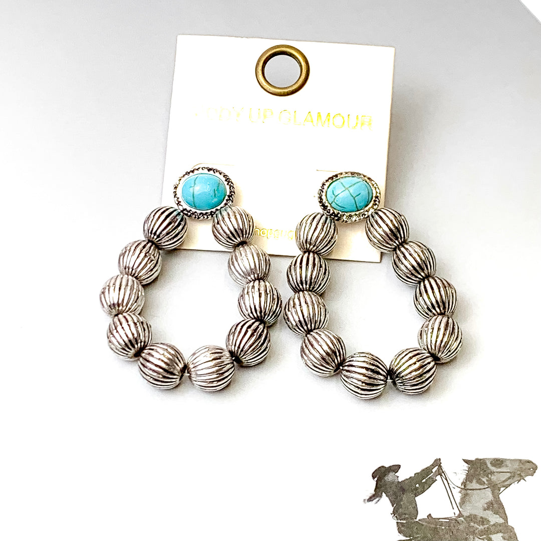 Desert Breeze Open Teardrop Earrings in SIlver - Giddy Up Glamour Boutique