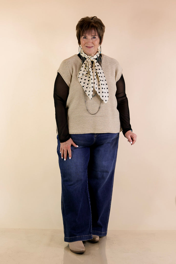 The Essential Layer Solid Sheer Mesh Long Sleeve Top in Black