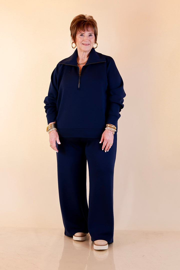 SPANX | AirEssentials Half Zip in Timeless Navy