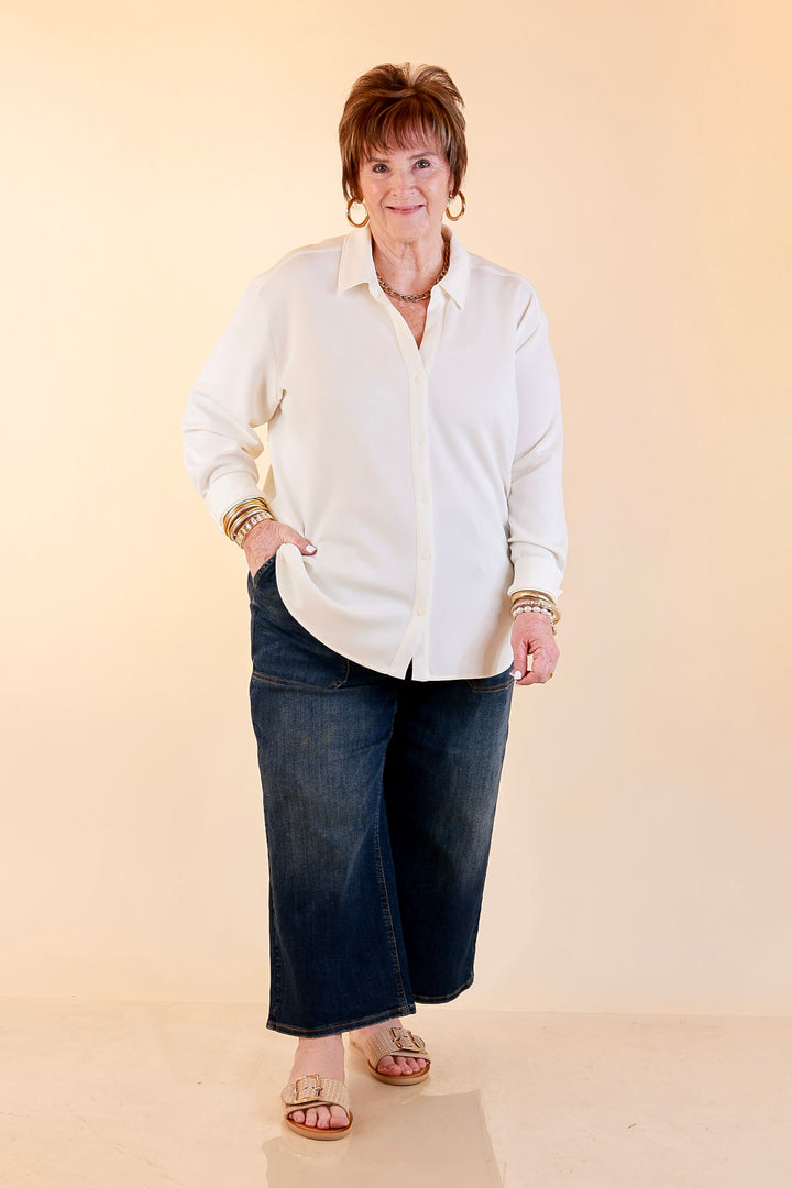 SPANX | AirEssentials Button Down Top in Powder White