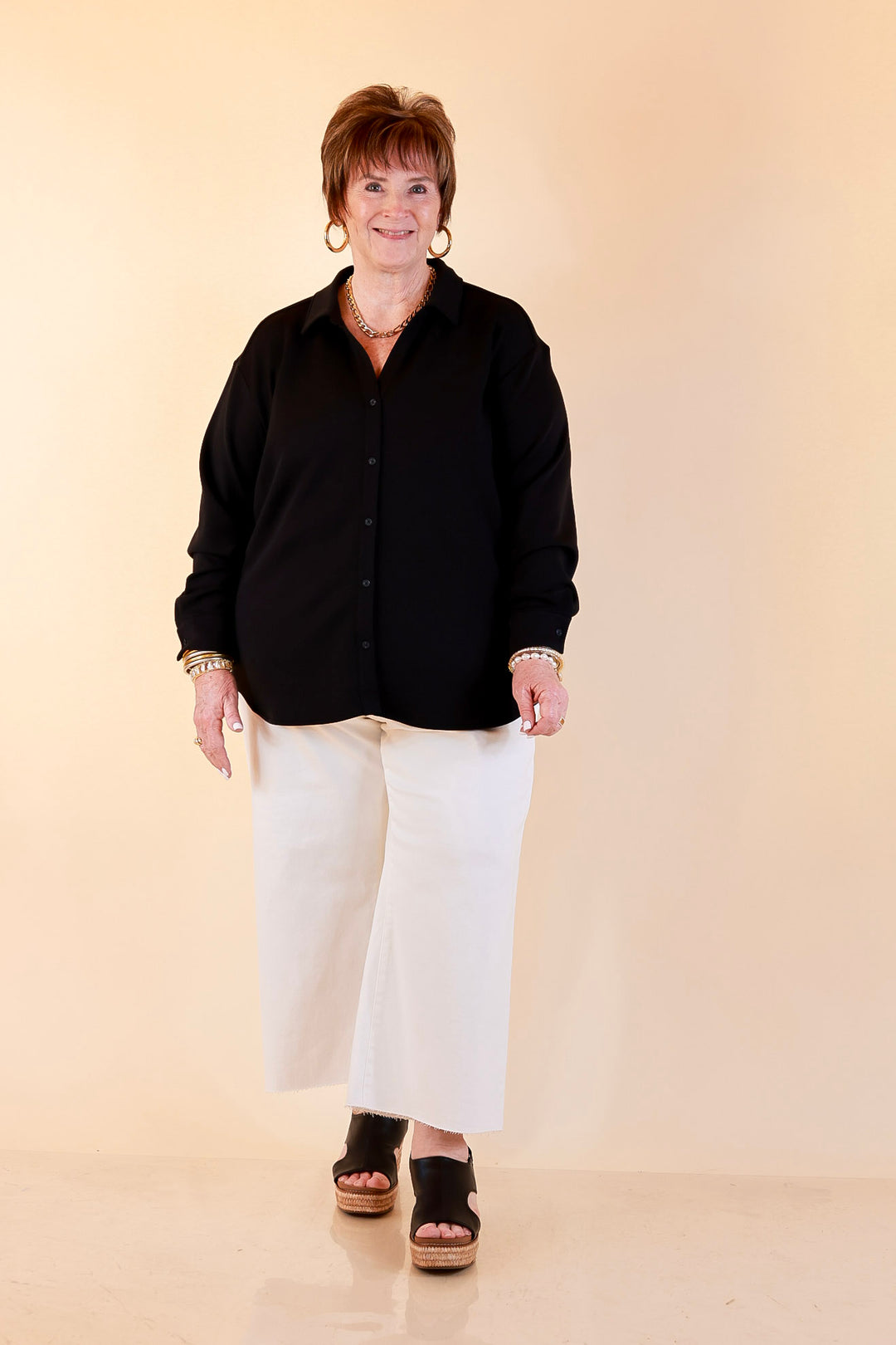 SPANX | AirEssentials Button Down Top in Black