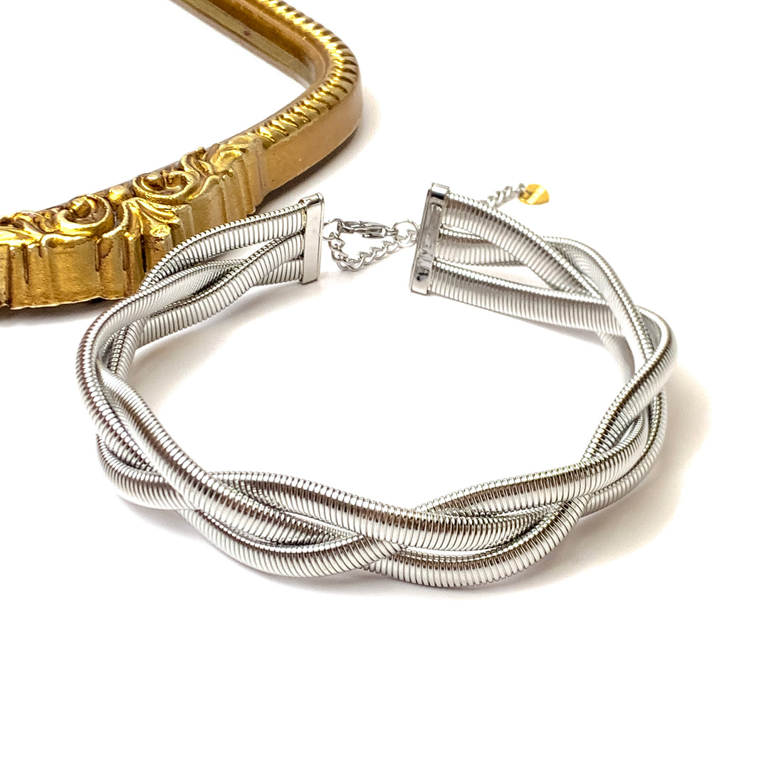 Bracha | She's The Moment Necklace in Silver Tone - Giddy Up Glamour Boutique