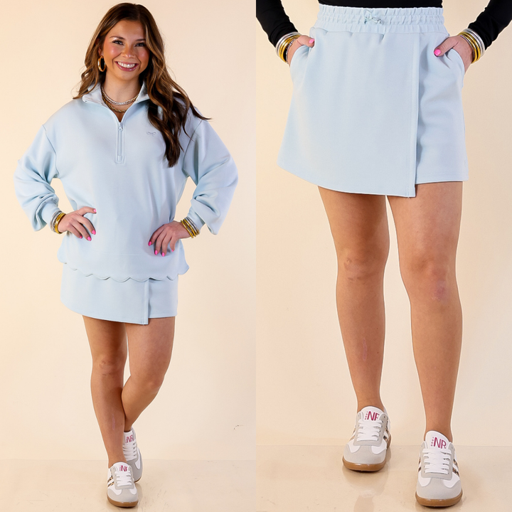 Simply Southern | Modern Staple Buttery Soft Skort with Lining in Baby Blue