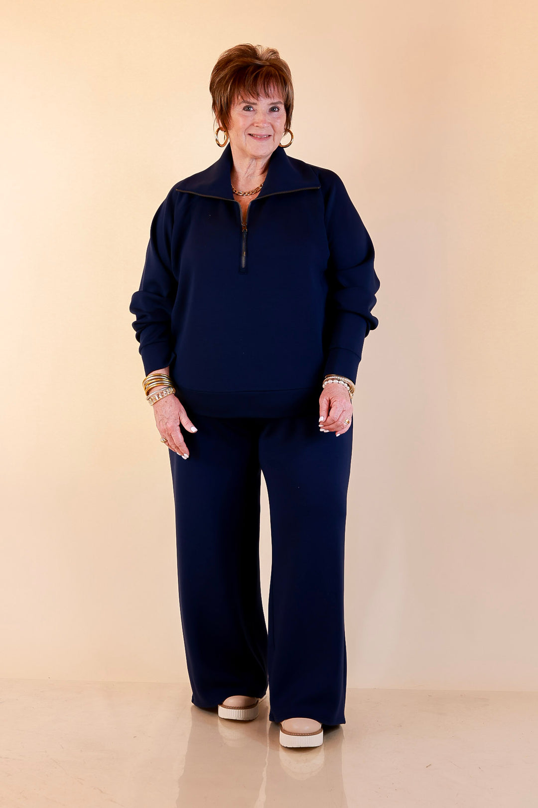 SPANX | AirEssentials Half Zip in Timeless Navy