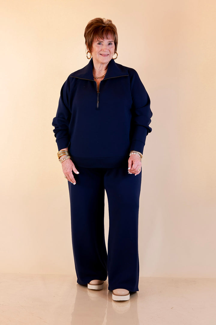 SPANX | AirEssentials Half Zip in Timeless Navy