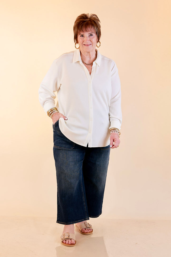 SPANX | AirEssentials Button Down Top in Powder White