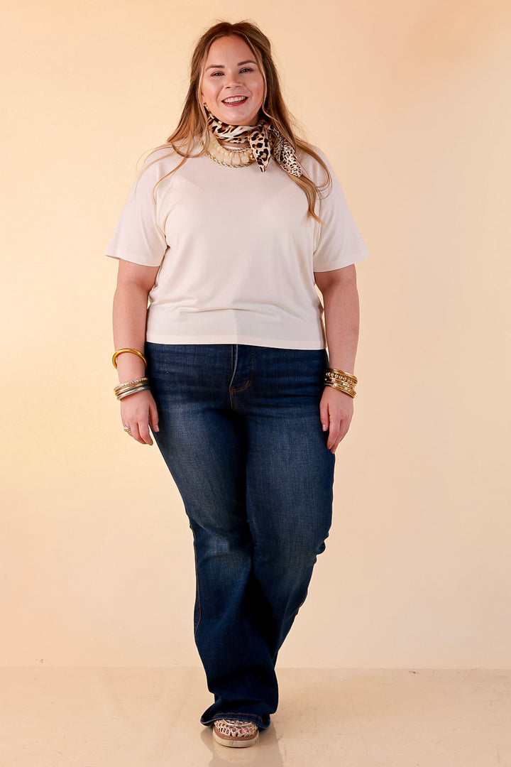 Judy Blue | Forever Flattering Tummy Control Charlotte Flare Jeans in Dark Modern Indigo Wash