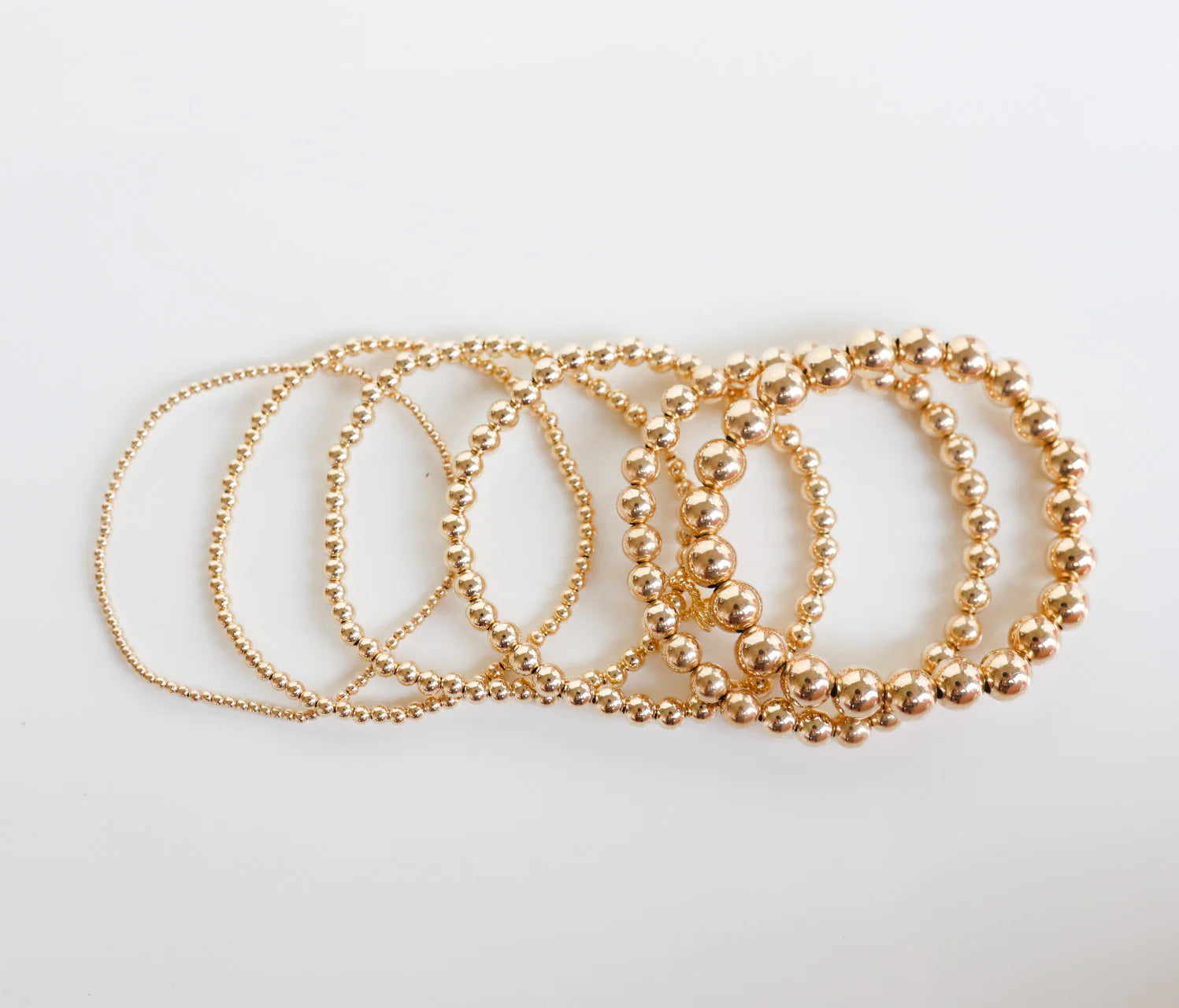 Beaded Blondes | 2MM Gold Beaded Bracelet - Giddy Up Glamour Boutique