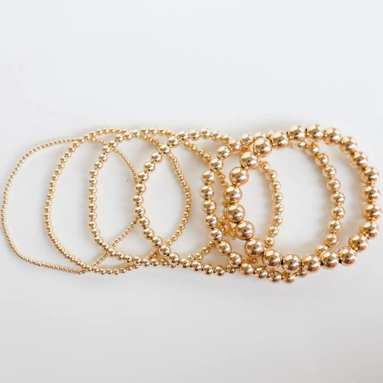 Beaded Blondes | 2MM Gold Beaded Bracelet - Giddy Up Glamour Boutique