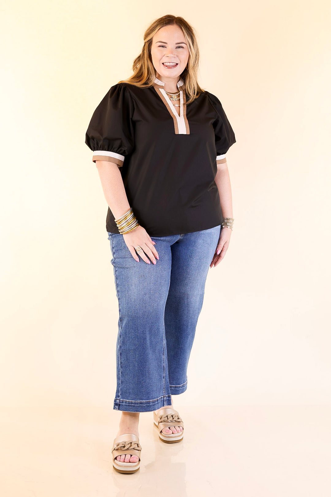 Judy Blue | Everyday Poise Cropped Wide Leg Trouser Denim Jeans in Medium Wash