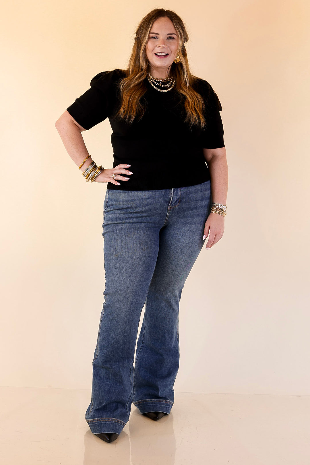 Judy Blue | Signature Style Tummy Control Trouser Jean in Medium Wash