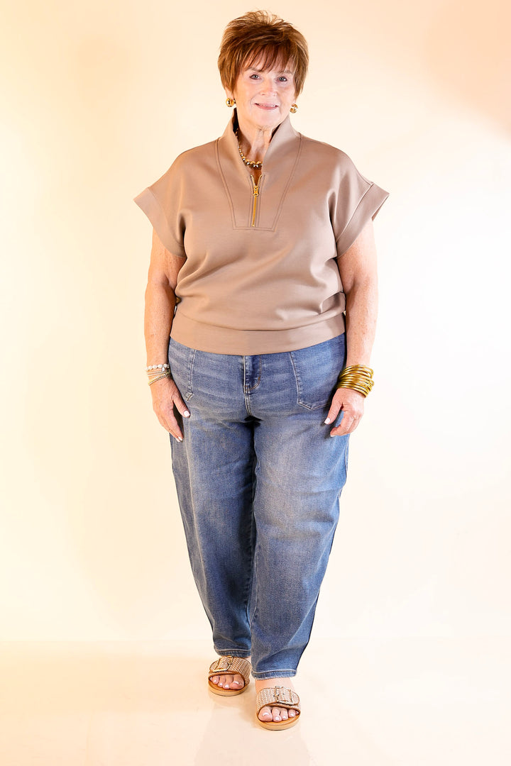 Judy Blue | Feeling Posh Soft Barrel Denim Jean in Dark Wash