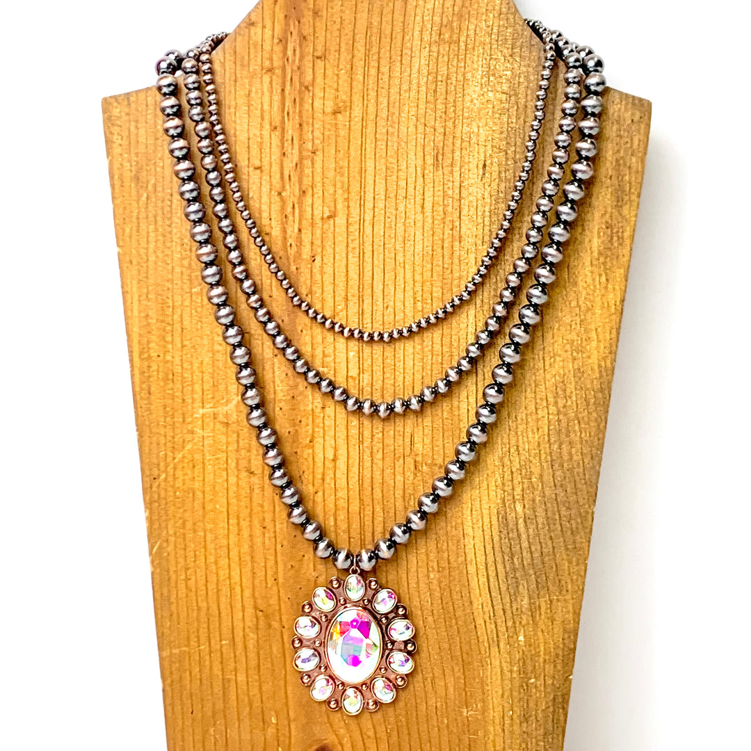 Southwest Splendor Faux Navajo Pearl Necklace in Copper Tone - Giddy Up Glamour Boutique