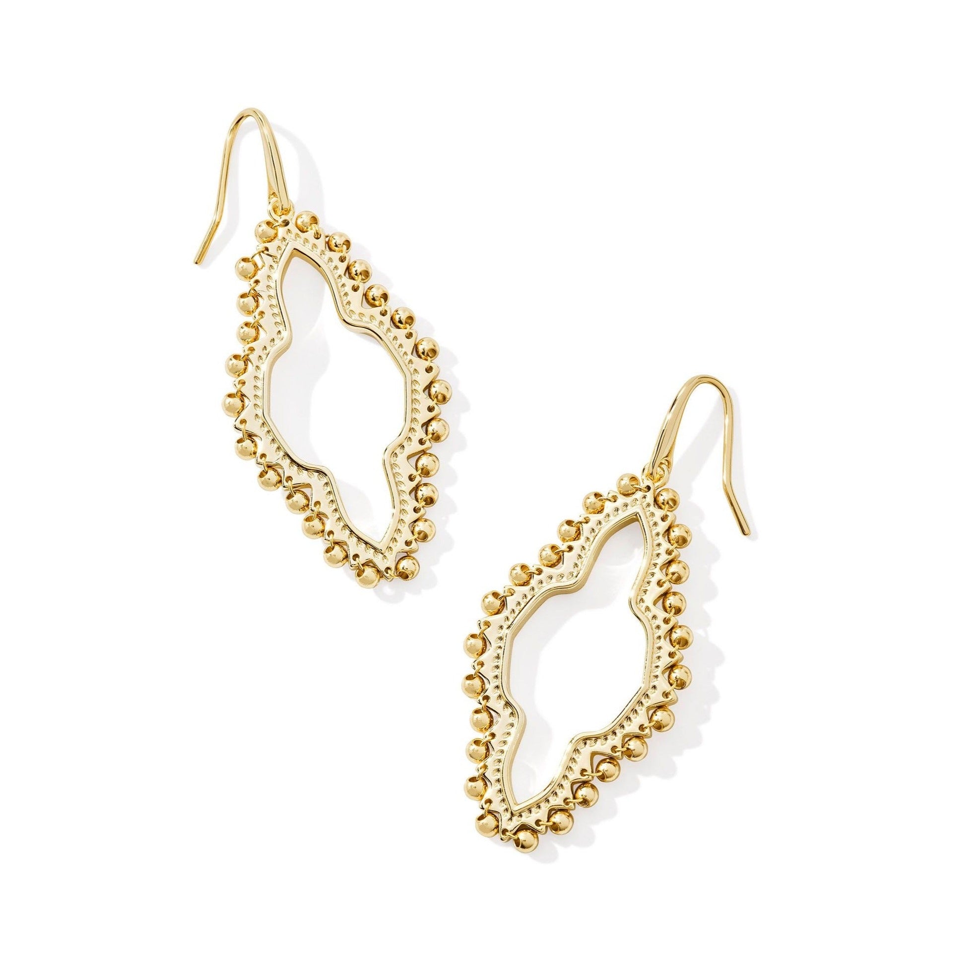 Kendra Scott | Abbie Beaded Open Frame Earrings in Gold