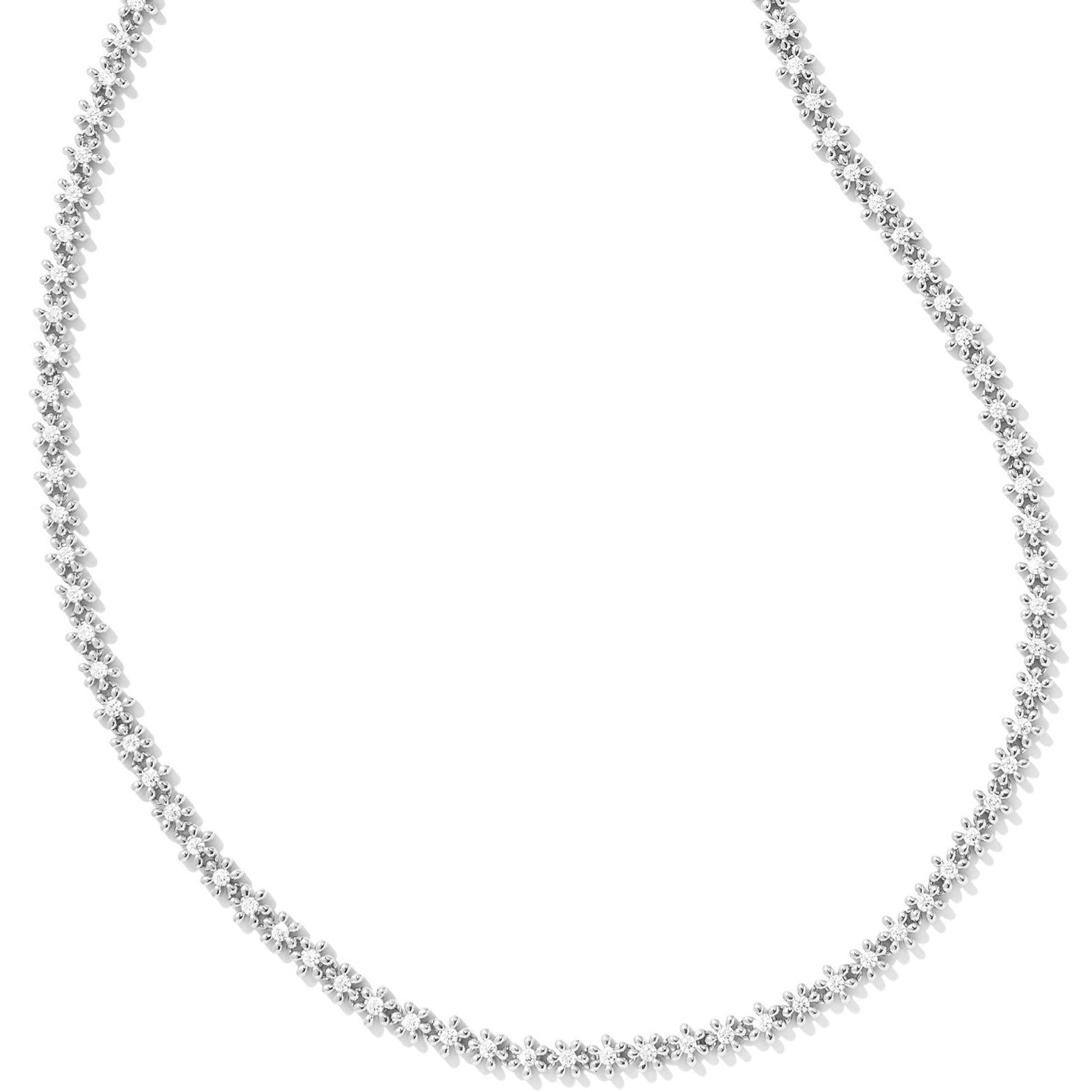 Kendra Scott | Nydia Silver Strand Necklace in White Crystal