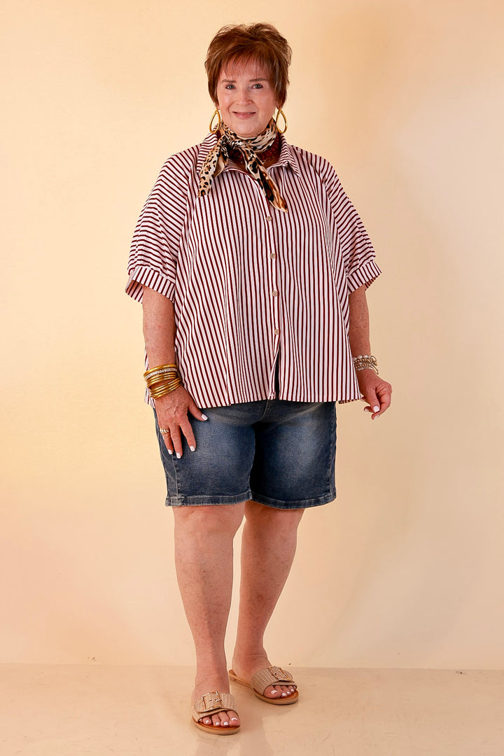 L&amp;B | Meet Me in Cheyenne Bermuda Denim Shorts in Medium Stone Wash