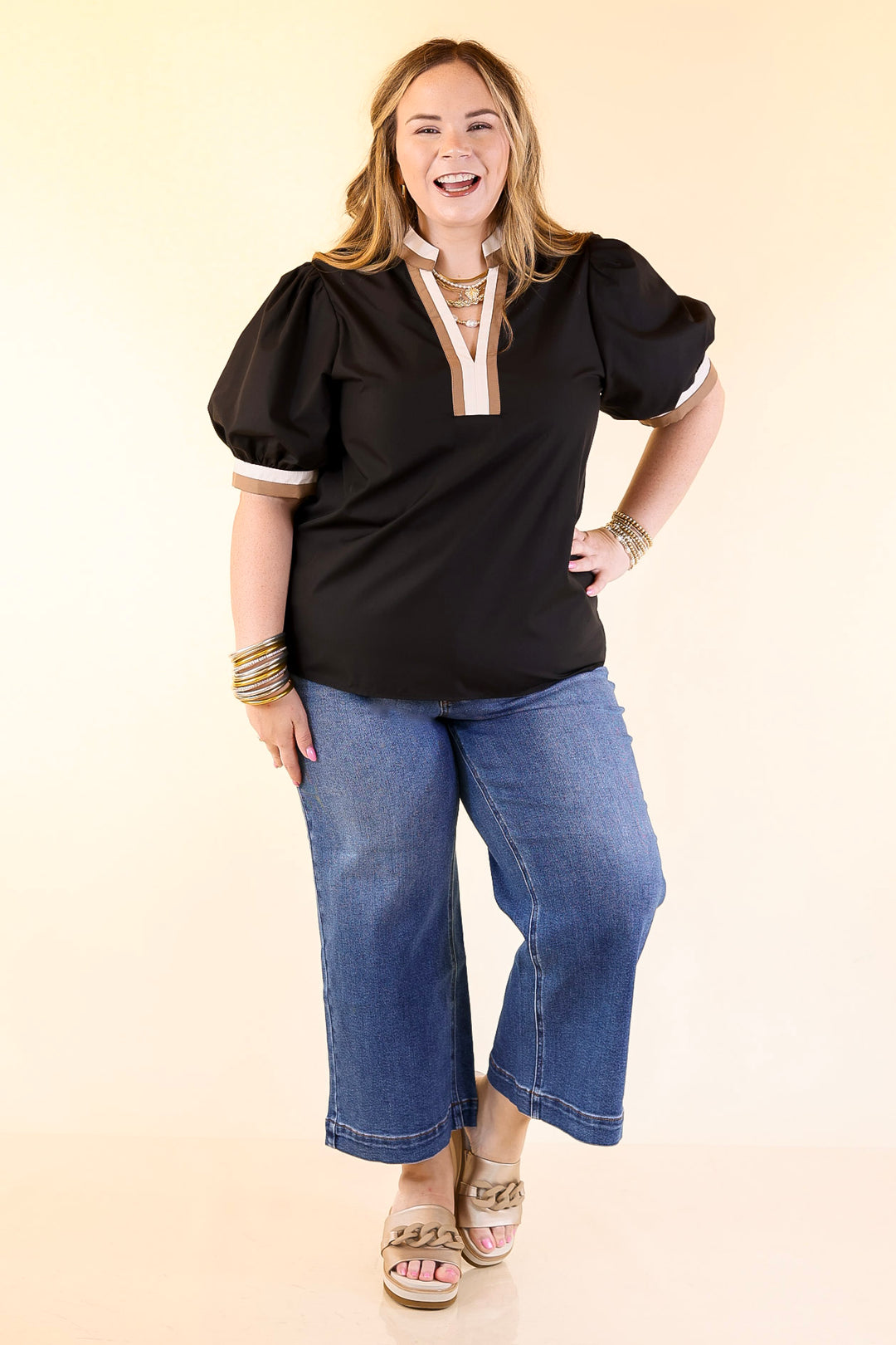 Judy Blue | Everyday Poise Cropped Wide Leg Trouser Denim Jeans in Medium Wash