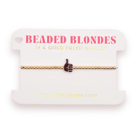 Beaded Blondes | Gameday Hand Sign Bracelet - Thumbs Up