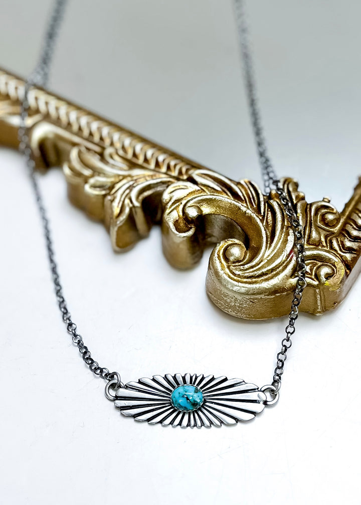 Leroy James | Native American Handmade Sterling Silver Turquoise Necklace