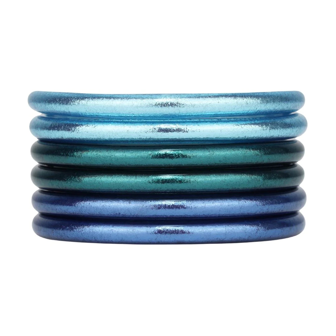 BuDhaGirl | Set of Six | All the Oceans All Weather Bangles - Giddy Up Glamour Boutique