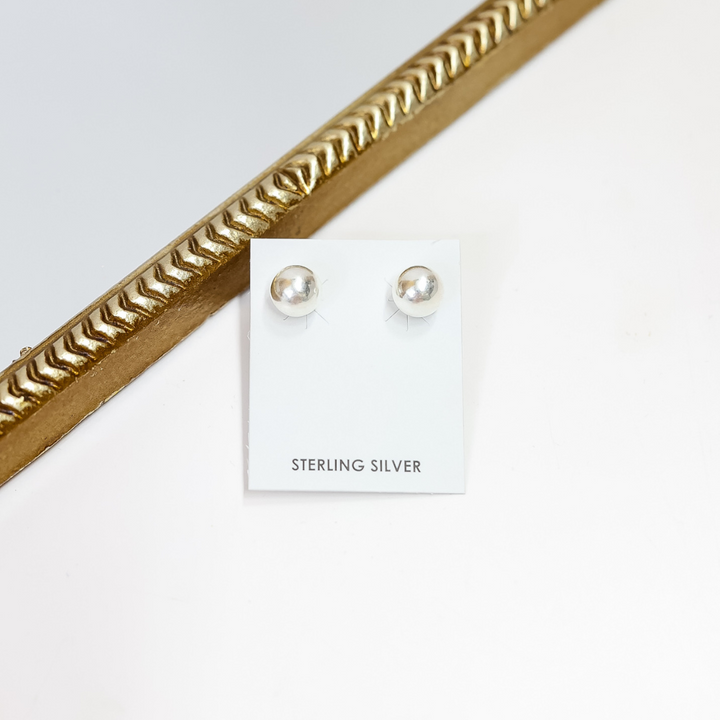 Navajo Pearl Sterling Silver Stud Earrings