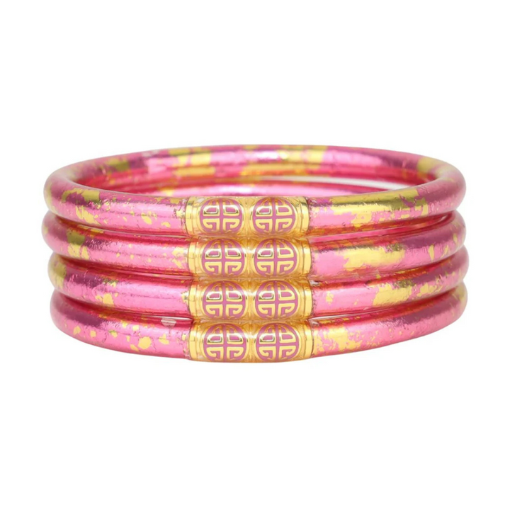 BuDhaGirl | Set of Four | KOI All Weather Bangles in Rose (Pink)