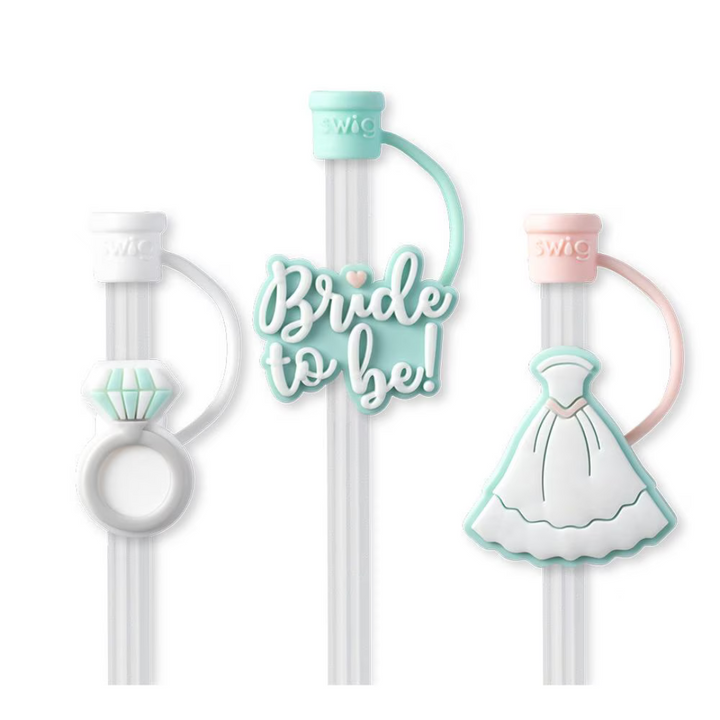 Swig | Bride to Be Straw Topper Set