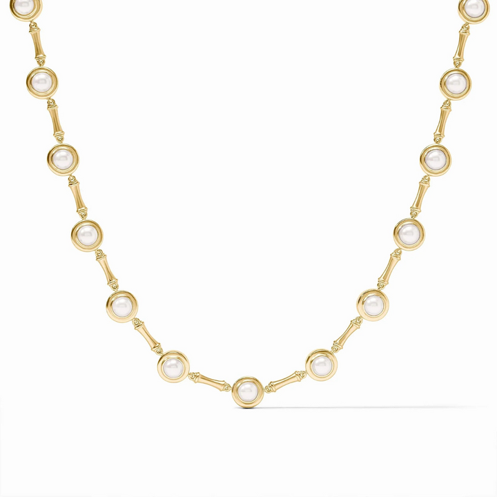 Julie Vos | Bamboo Pearl Necklace in Gold