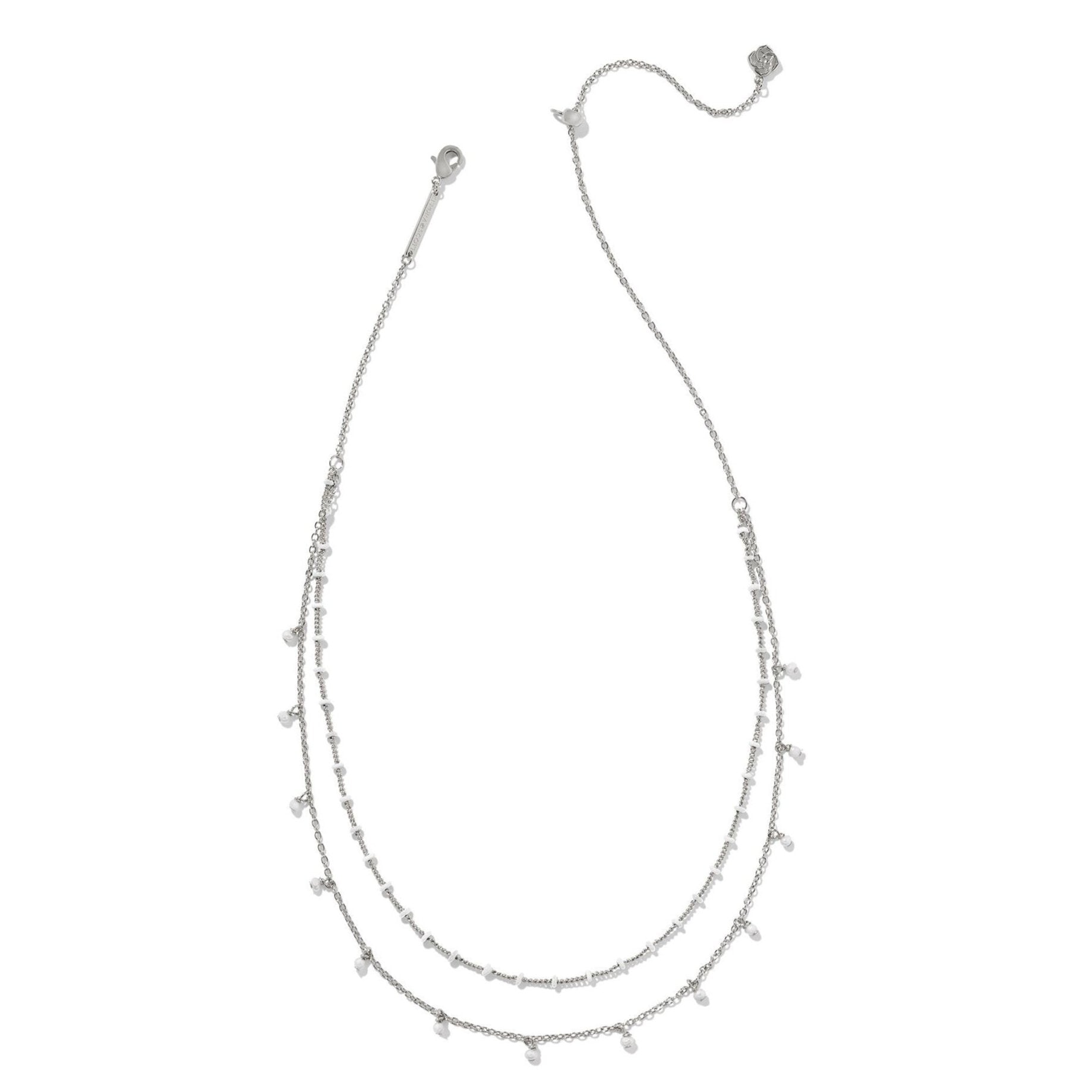 Kendra Scott | Eve Silver Multi Strand Necklace in White Mix