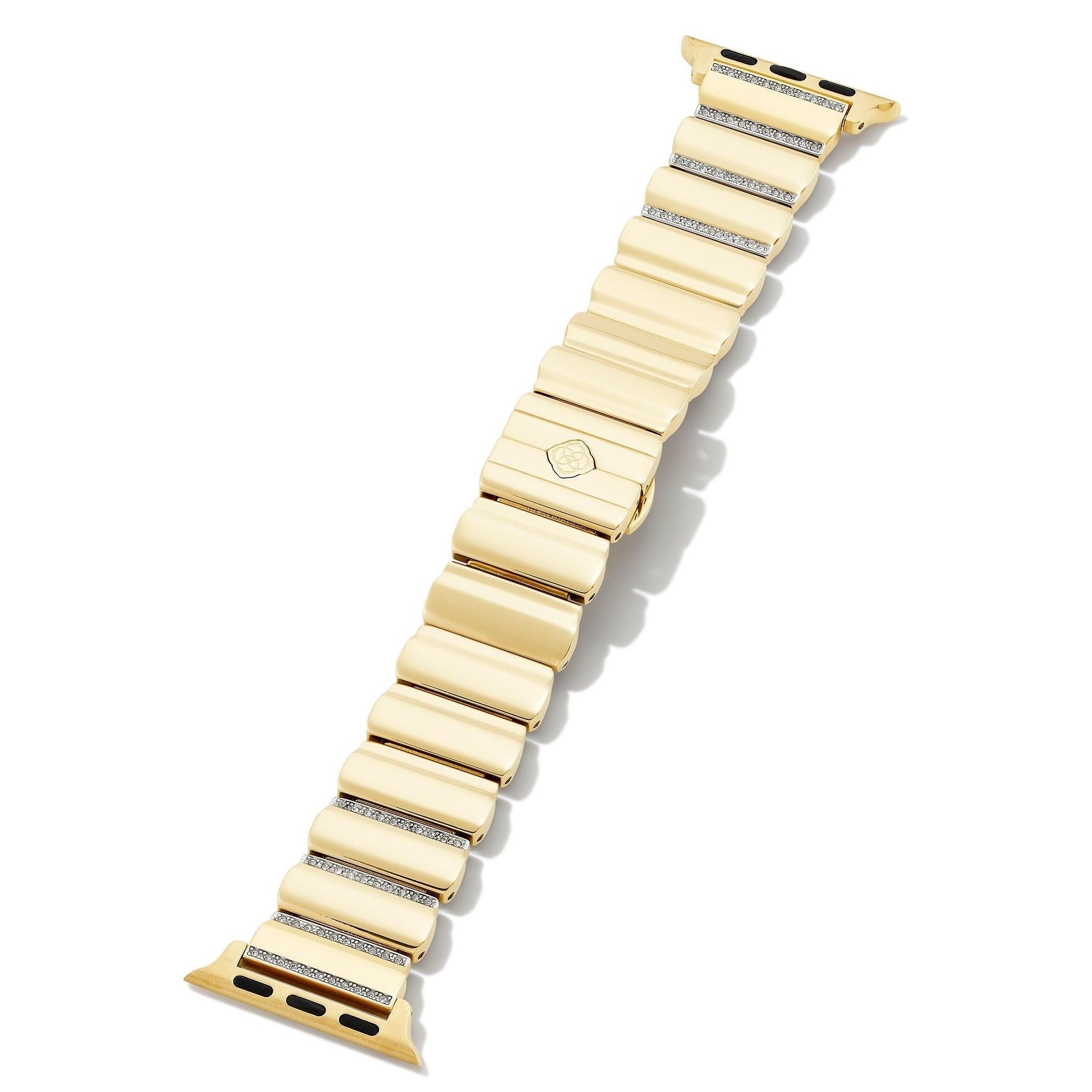 Kendra Scott | Leanor Gold Tone Stainless Steel Watch Band in Clear Crystal