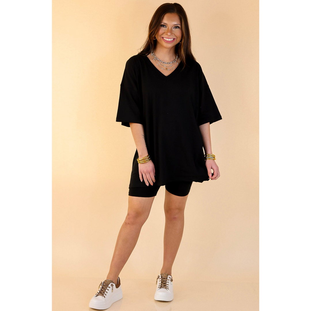 Weekend Ease Biker Shorts in Black