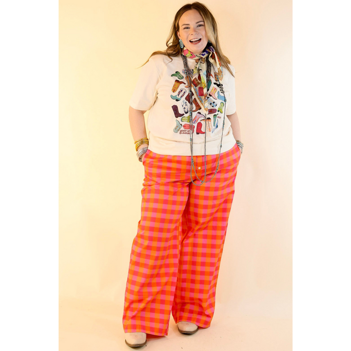 XOXO Art & Co | Boot Love Short Sleeve Graphic Tee in Natural Cream