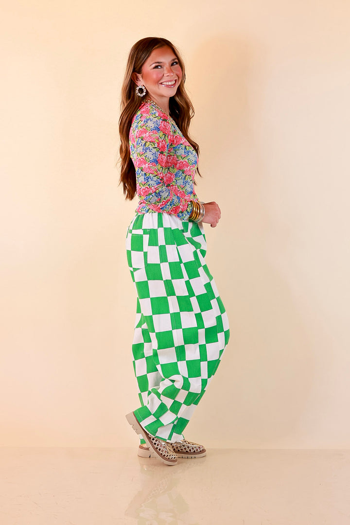 The Essential Layer Hydrangea Floral Print Sheer Mesh Long Sleeve Top in Pink, Blue and Green