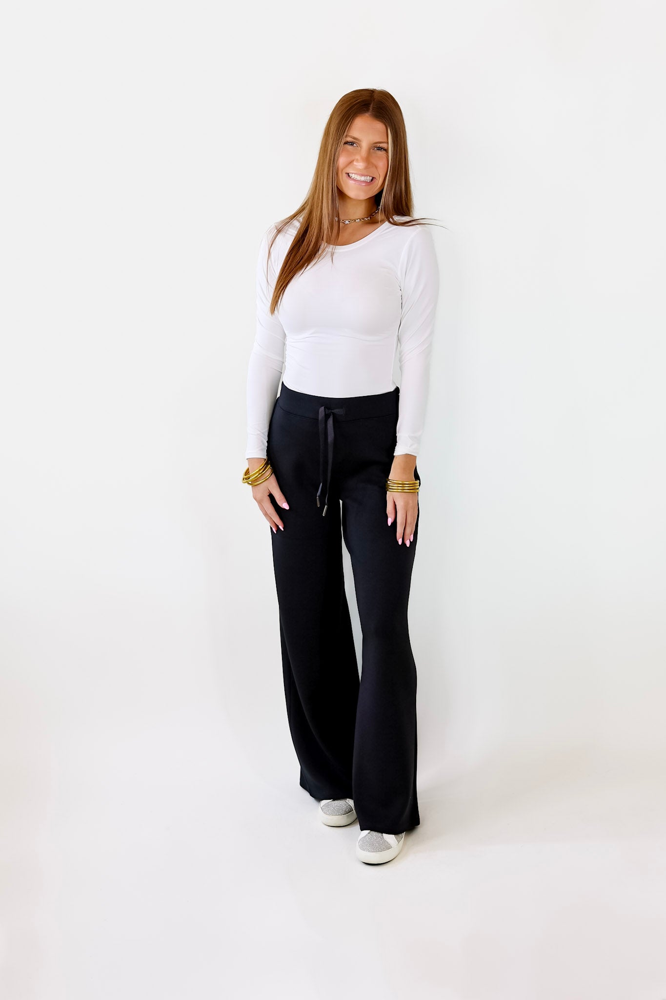 SPANX | AirEssentials Wide Leg Sweatpants in Black - Giddy Up Glamour Boutique
