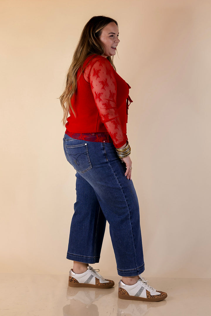 Main Attraction Bow Tie Front Sweater Vest in Red