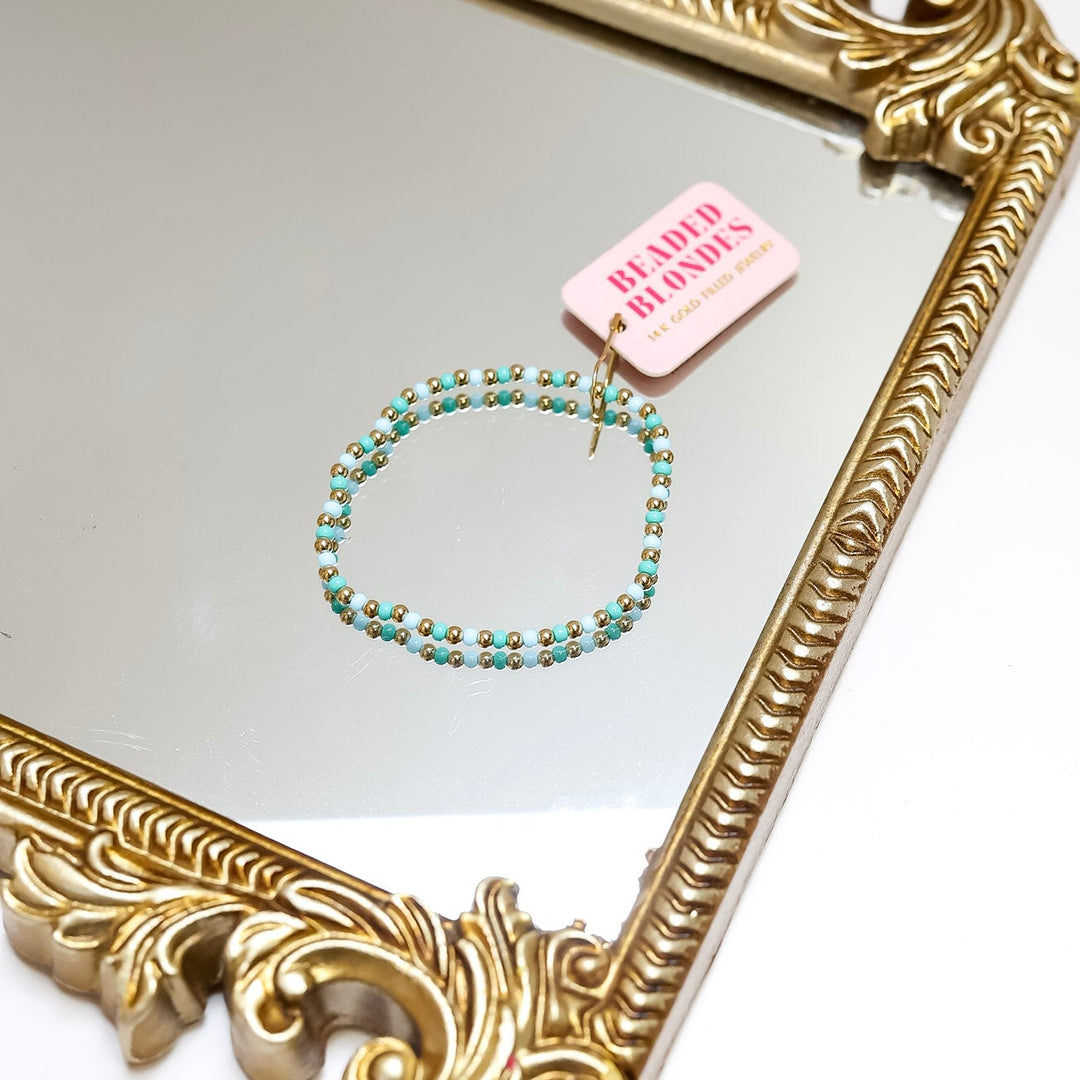 Beaded Blondes | Turquoise and Powder Blue Demi Bracelet