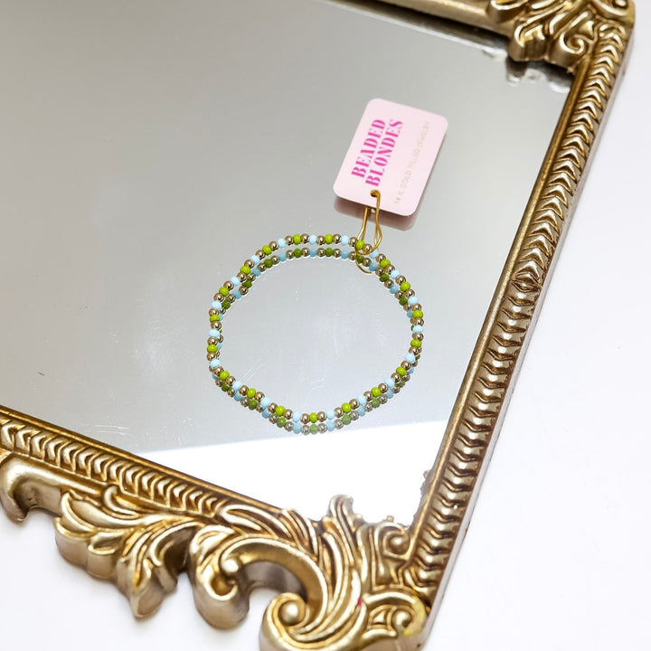 Beaded Blondes | Lime Green and Powder Blue Demi Bracelet