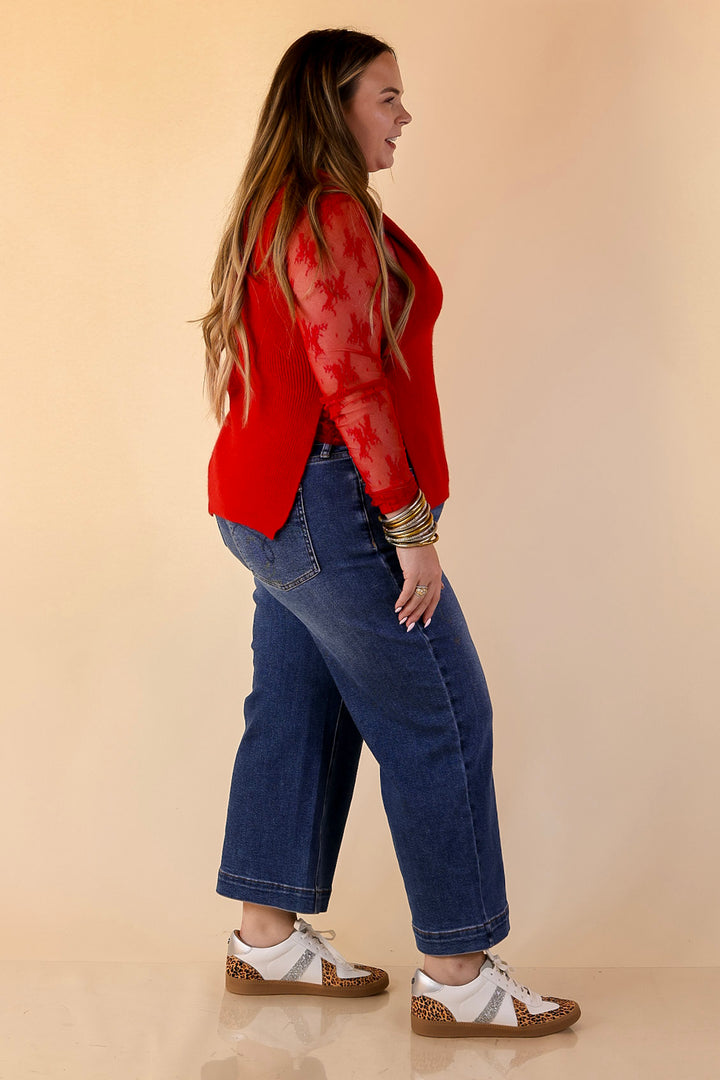 Tied and True Knit Sweater with Side Ties in Red