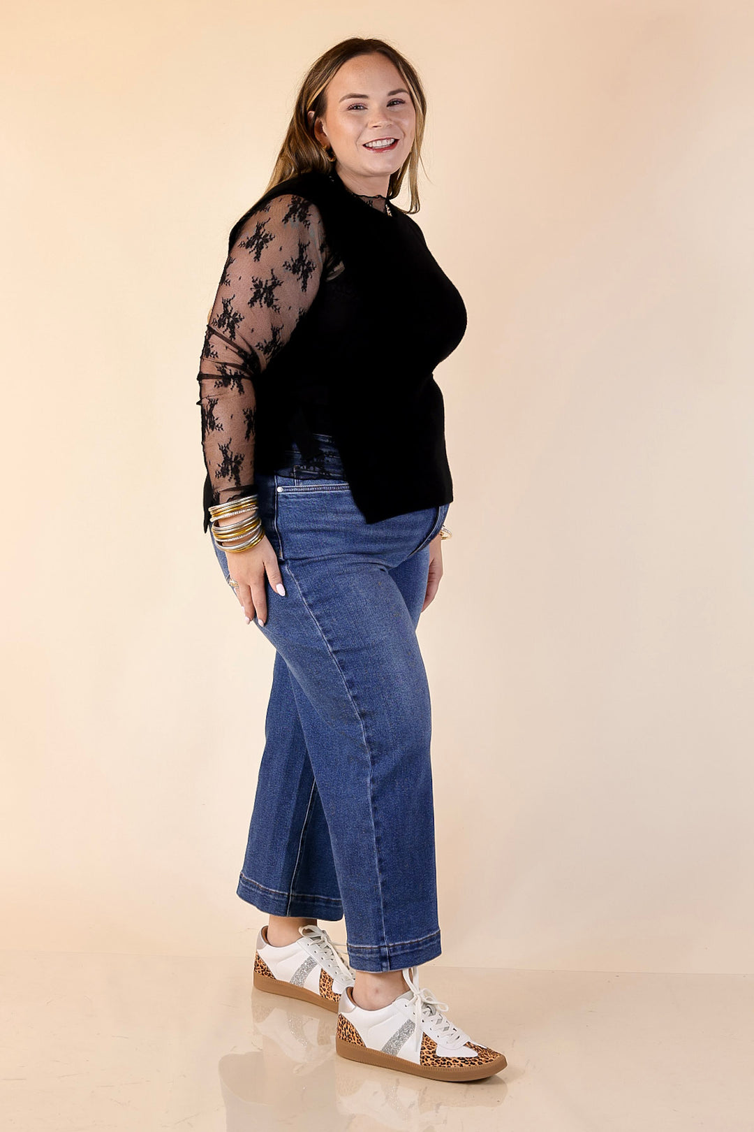 Tied and True Knit Sweater with Side Ties in Black